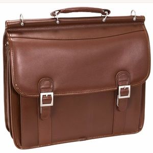 McKlein Laptop Business Bag Brown Leather Shoulder